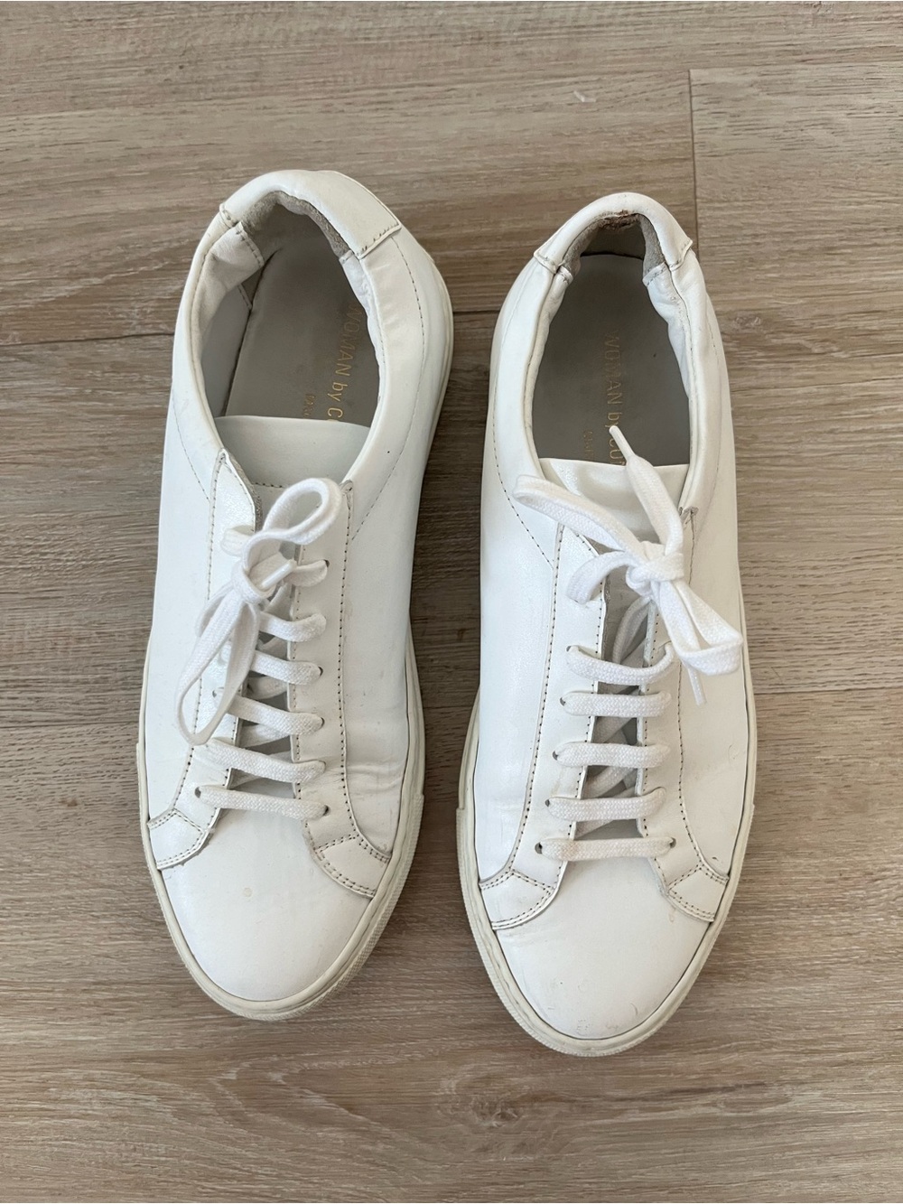 Common Projects Original Achilles Low Sneaker White Leather Lace-Up Size 38 - Picture 3 of 10